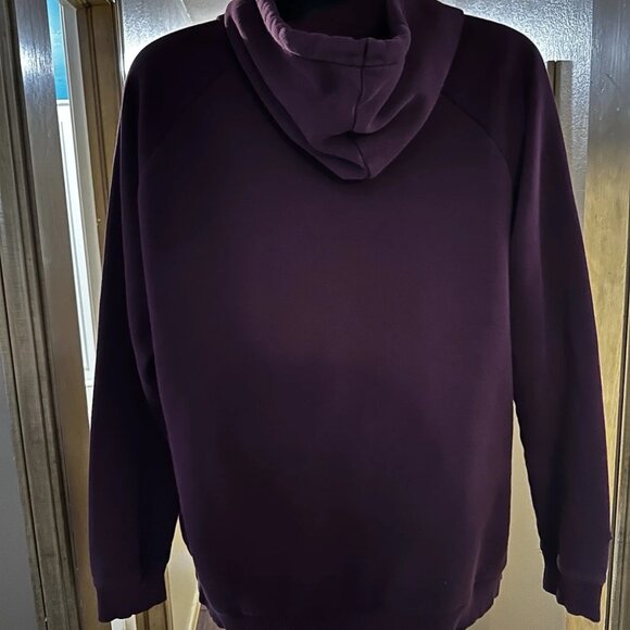 Adidas Originals Trefoil Essential Hoodie Sweatshirt Maroon/Burgundy, Men's XL - Picture 4 of 6